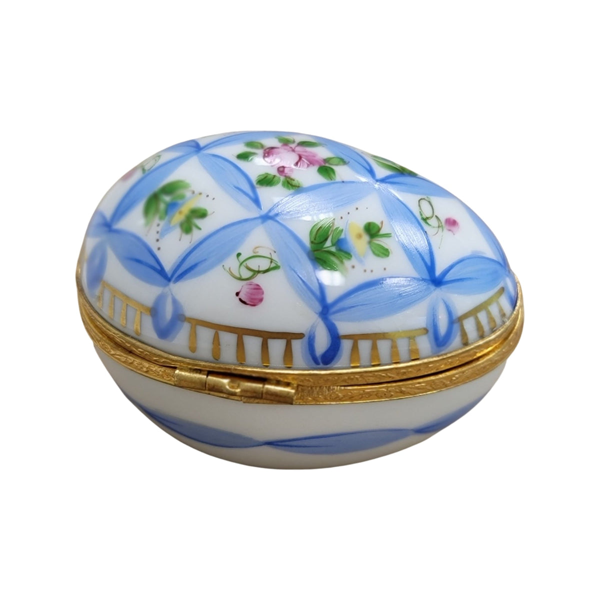Blue Ribbon Limoges Egg for Elegant Gifting, view 4