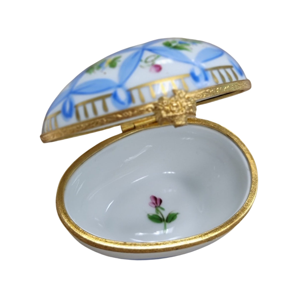 Blue Ribbon Limoges Egg for Elegant Gifting, view 5