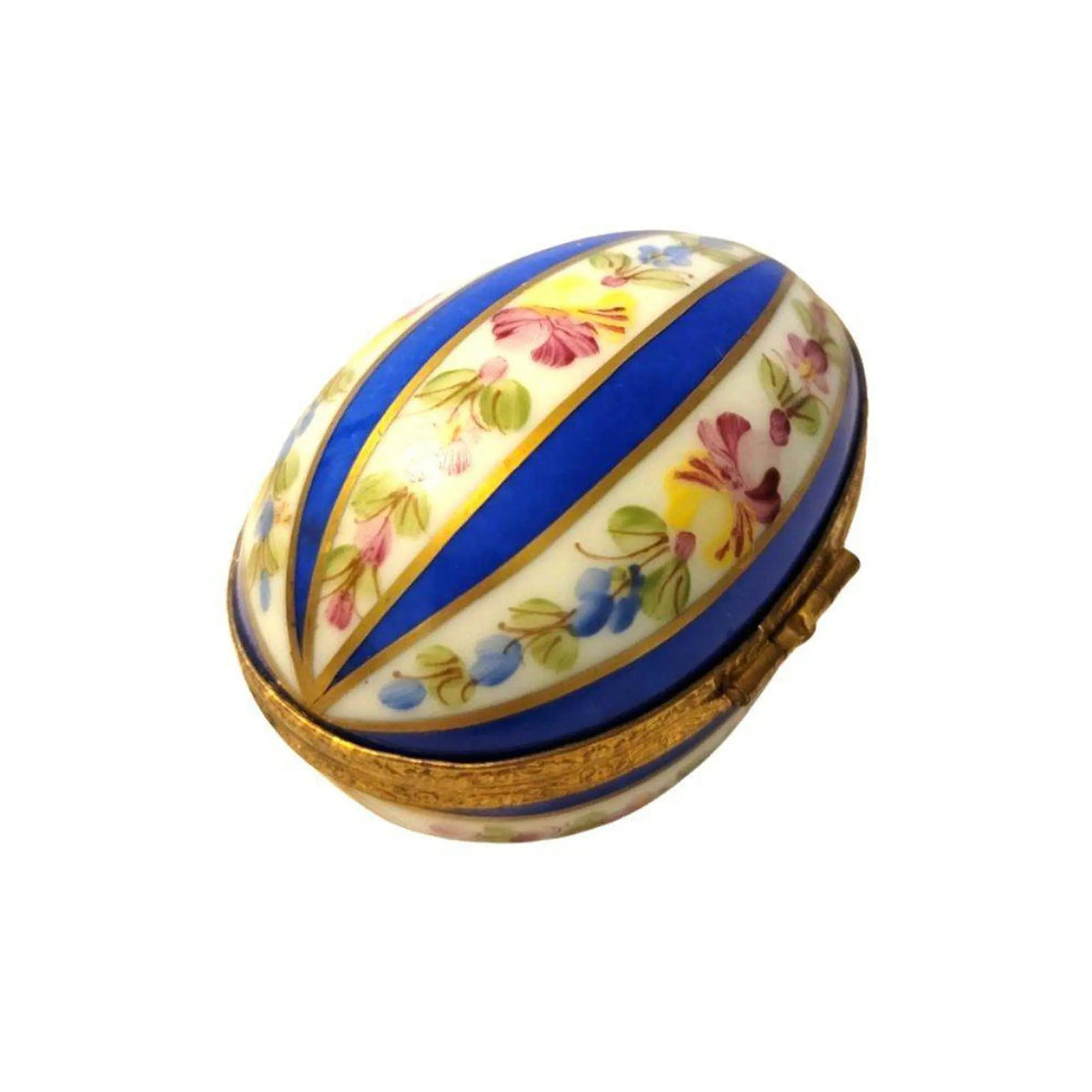 The Blue Striped Egg, a Limoges keepsake with true French charm
