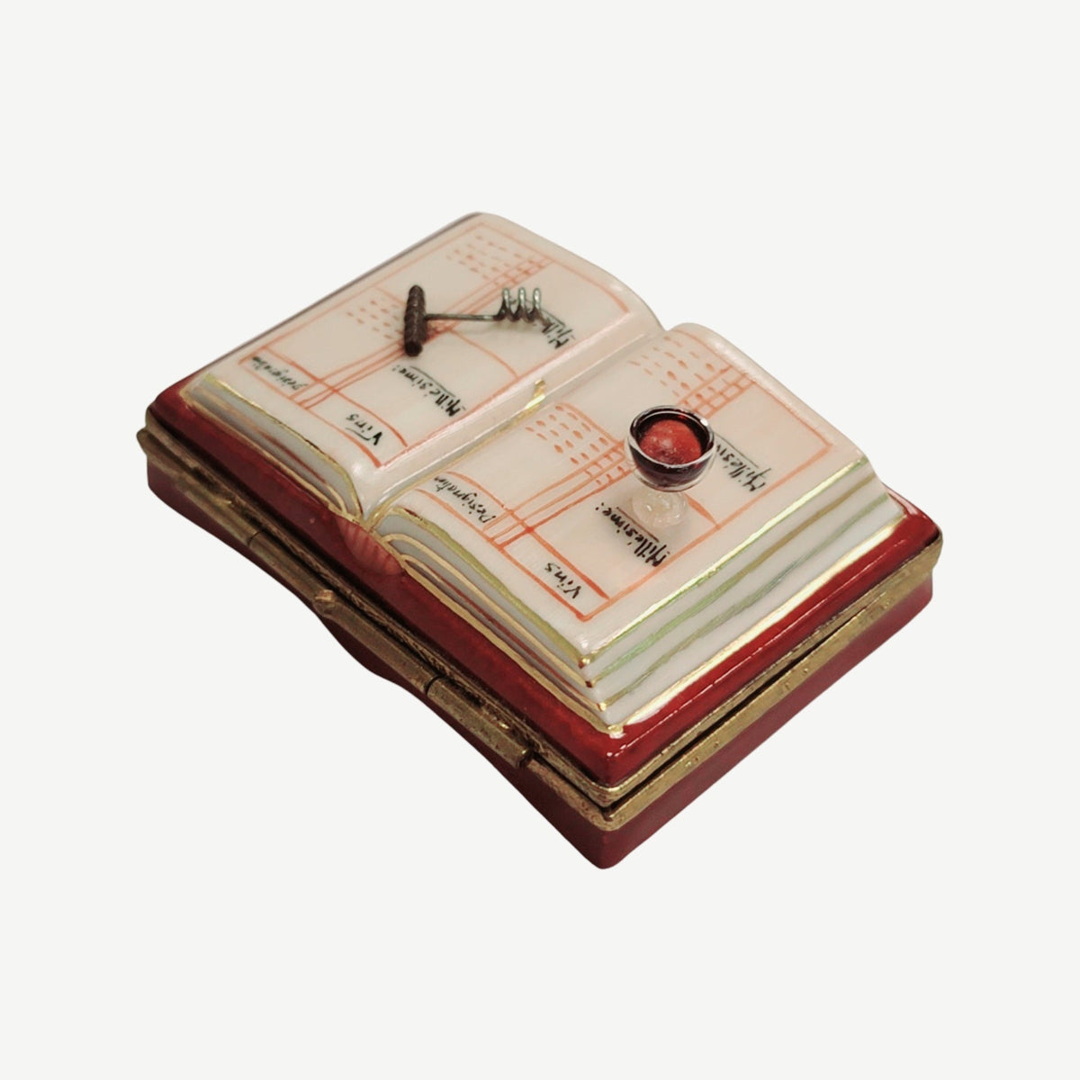 Book of Wine Corkscrew Limoges Box, view 3