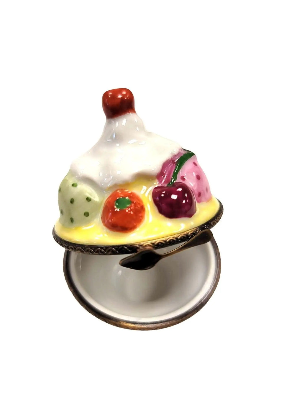 Bowl of Ice Cream Sunday Limoges Box Figurine, view 2