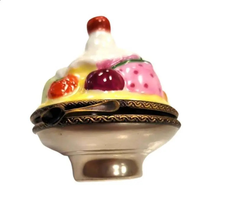 Bowl of Ice Cream Sunday Limoges Box Figurine, view 9