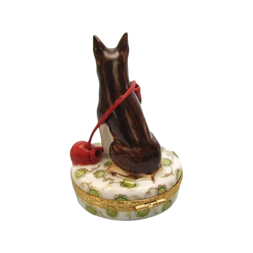 Boxer Dog Gloves Limoges box painted by hand in Limoges, France, a gift to treasure