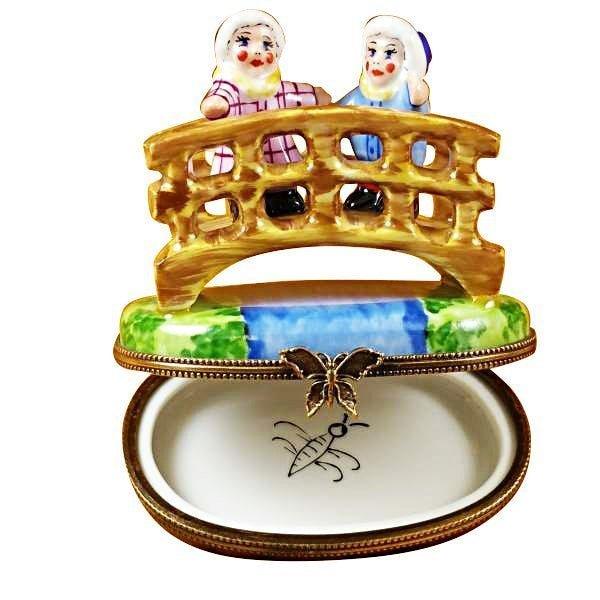Gift idea for someone who loves France: Boy And Girl Bridge Limoges box