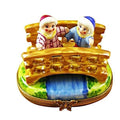Limoges Boutique presents the Rochard Boy And Girl Bridge, a genuine Limoges box painted by hand in France