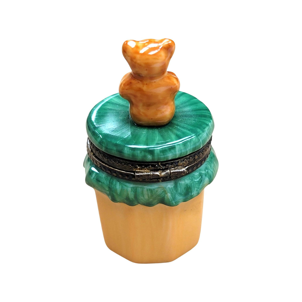 Porcelain Brown Bear Figurine Honey Jar for Collectors, view 4