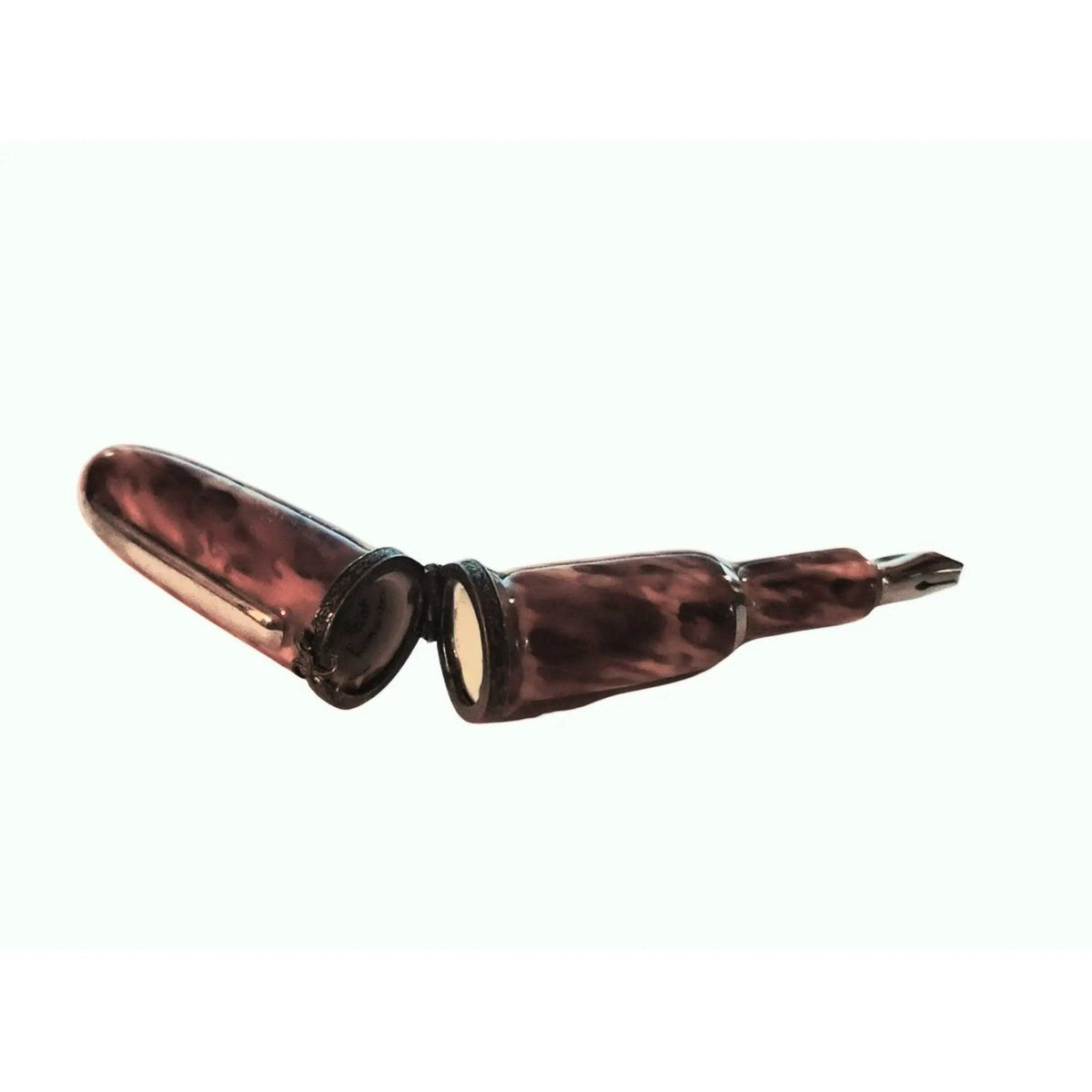 Brown Fountain Loupe Pen Limoges Box for Collectors, view 2