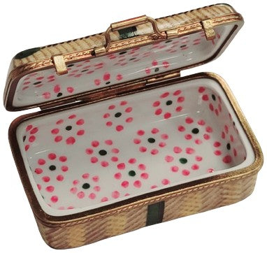 Brown Suitcase Limoges Box for Travel Enthusiasts, view 2