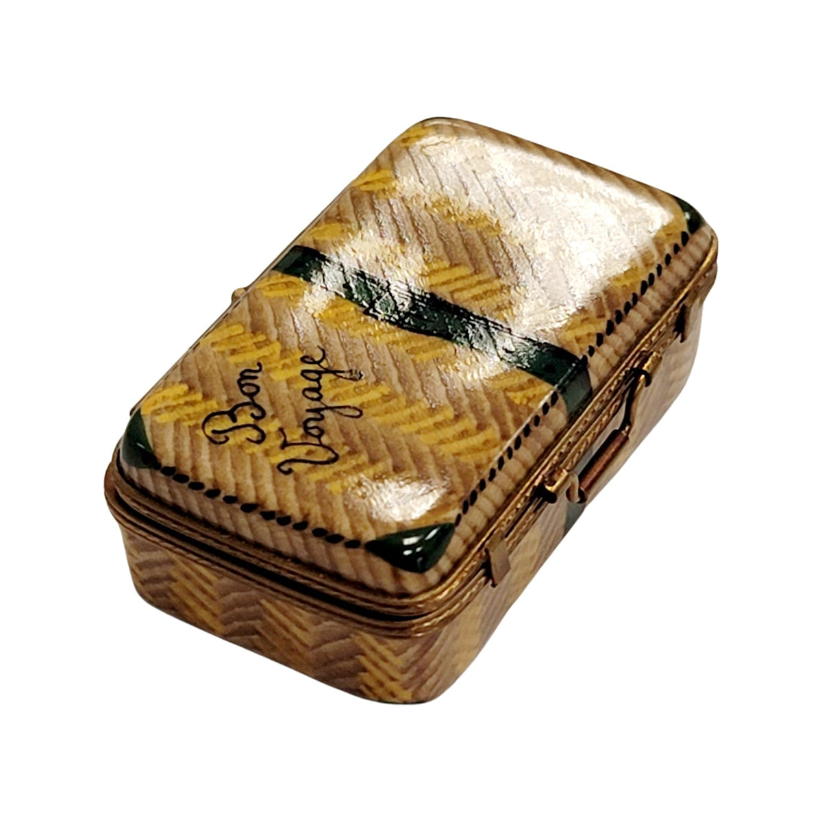 Brown Suitcase Limoges Box for Travel Enthusiasts, view 5