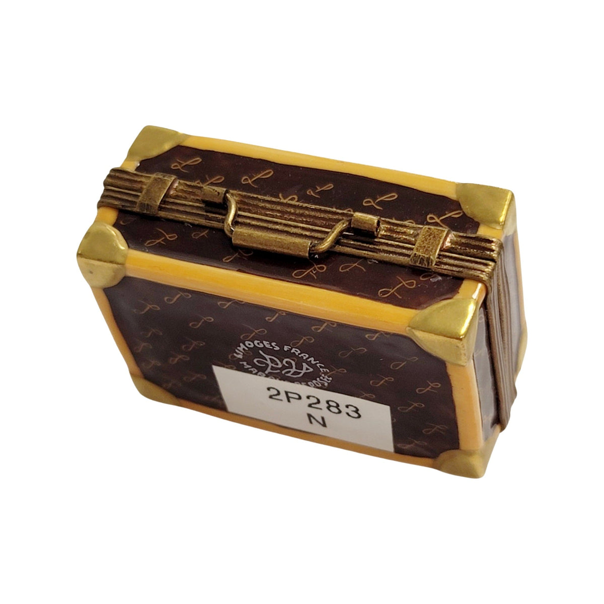 Brown Suitcase Limoges Box for Travel Enthusiasts, view 5