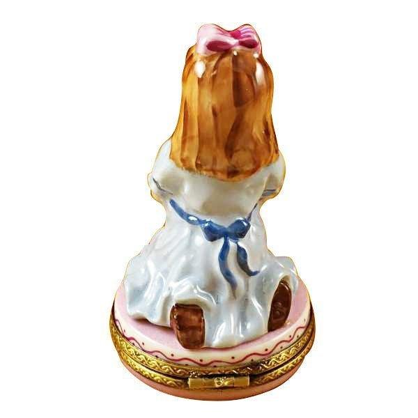 Brunette Girl Praying Limoges Box for Faithful Collectors, view 2