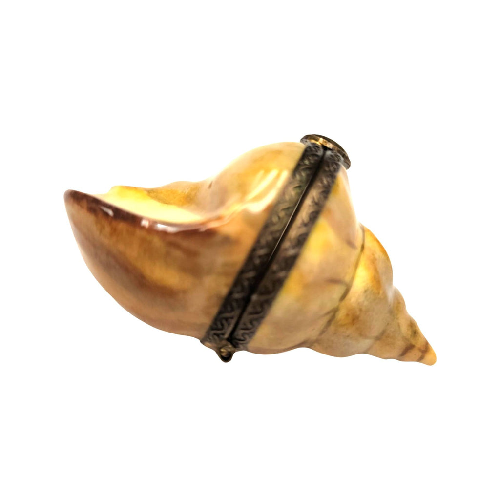 Collectible Bullot Shell Limoges box with artisan brushwork