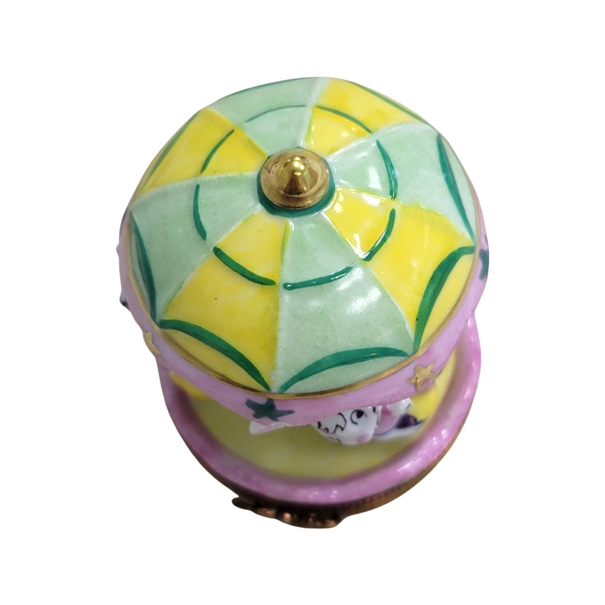 Bunny Carnival Ride Carousel Limoges Box Figurine, view 4