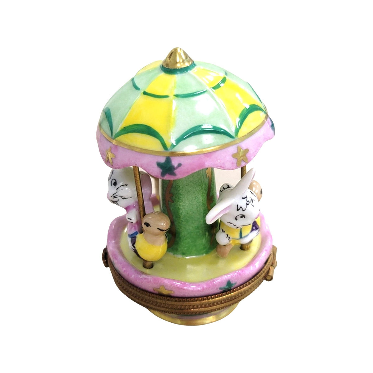 Bunny Carnival Ride Carousel Limoges Box Figurine, view 5