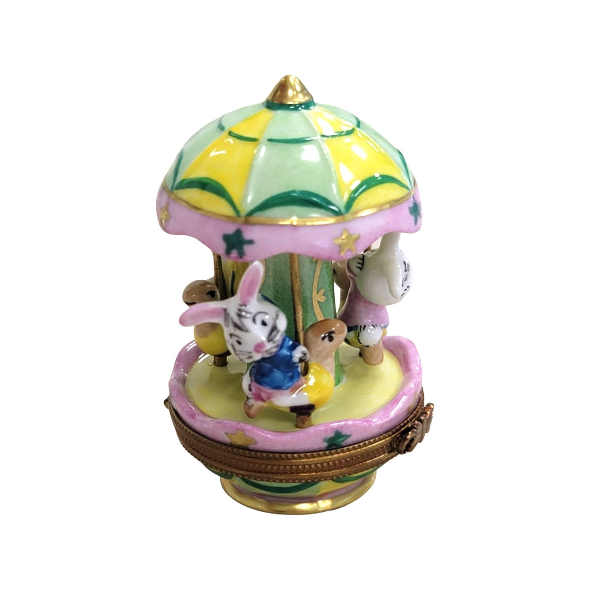 Bunny Carnival Ride Carousel Limoges Box Figurine, view 9