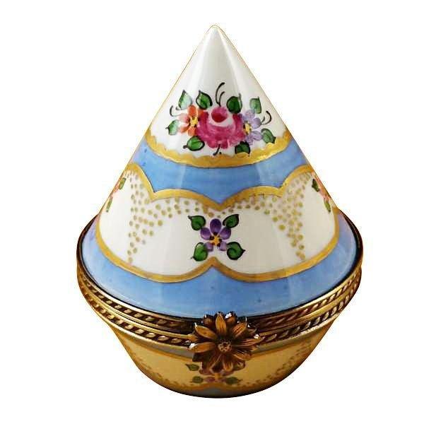 Burgundy Egg with Flowers Limoges Box, view 5