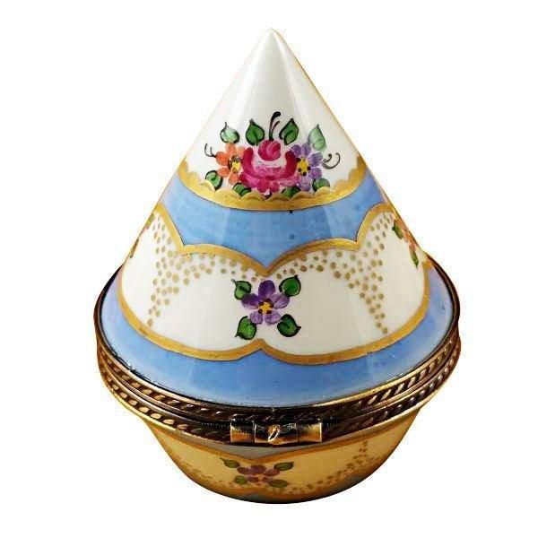 Burgundy Egg with Flowers Limoges Box, view 6