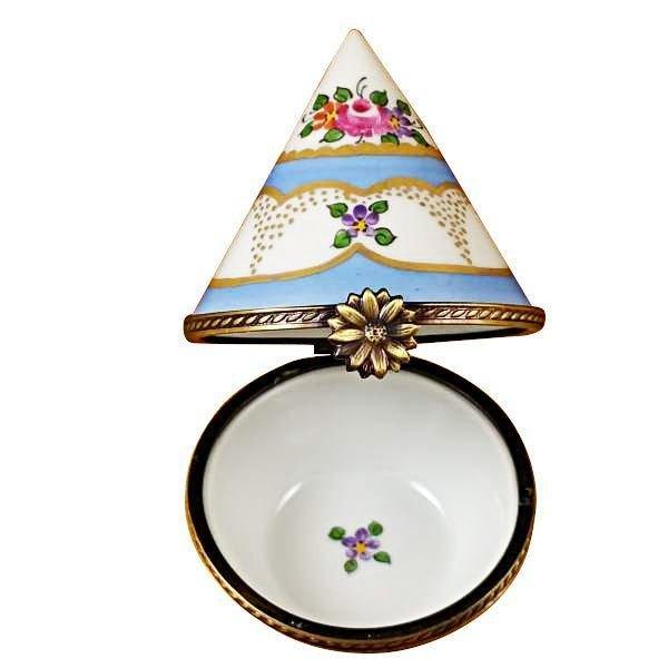 Burgundy Egg with Flowers Limoges Box, view 7