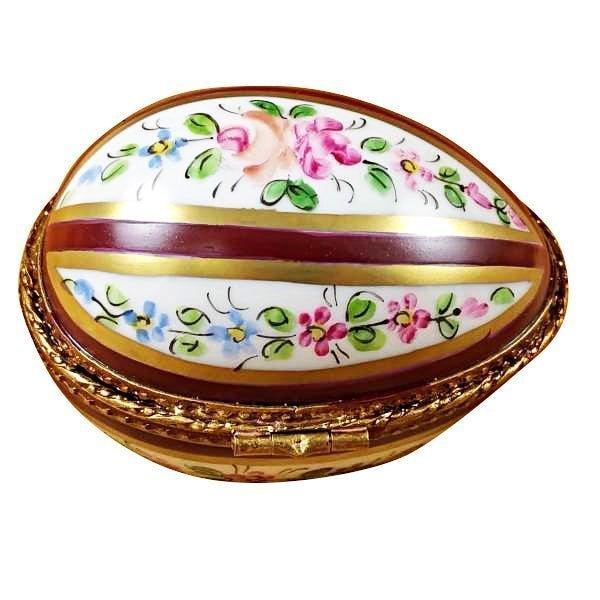 A thoughtful gift for Francophiles: the Burgundy Striped Egg Limoges box