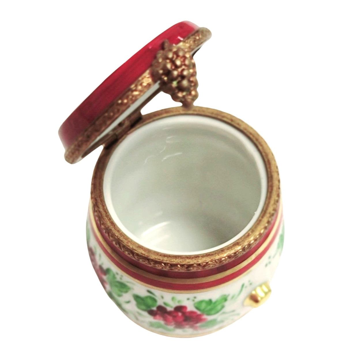 Burgandy Wine Barrel Limoges Box Figurine, view 2
