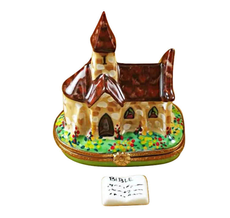 Church with Brown Roof & Removable Bible, view 3