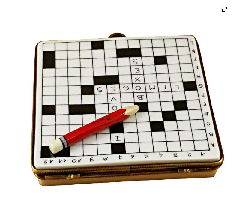 Porcelain Art Limoges Crossword Puzzle Box, view 3