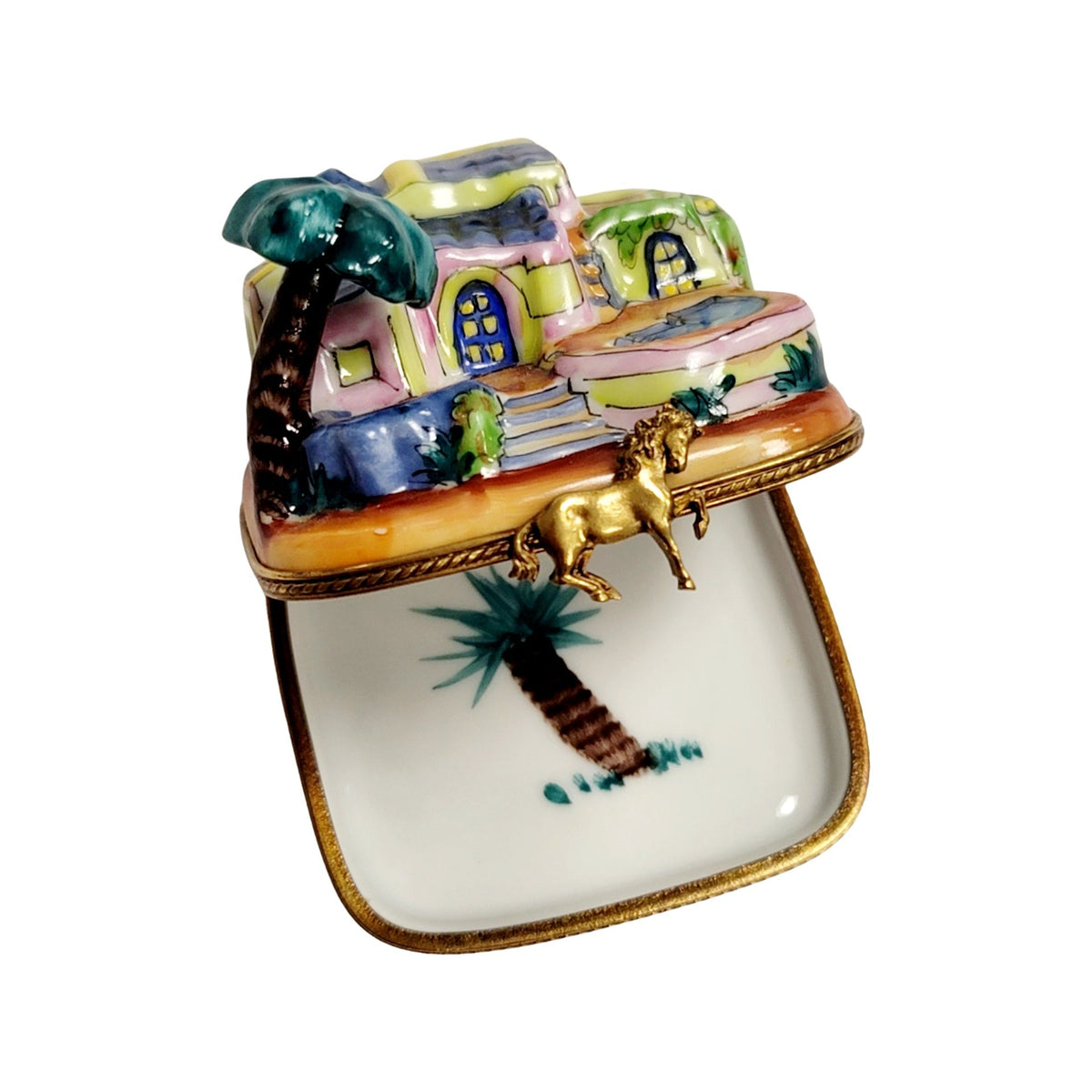 Gift idea for someone who loves France: Beach Summer House California Florida Villa Pool Limoges box