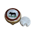 Camembert Cheese w Slice Porcelain Limoges Porcelain Art Object, a hand-painted Limoges porcelain gift