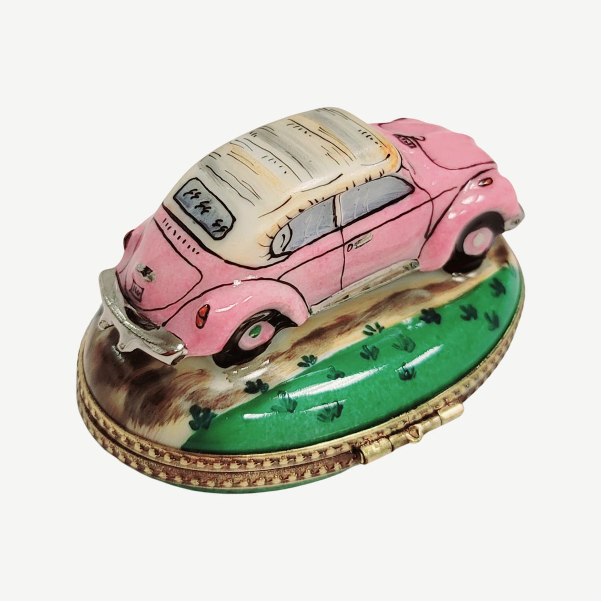 Love Car Hippie Limoges Box Figurine, view 3