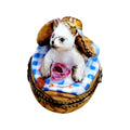 Cat 2 Bonnet Porcelain Limoges Porcelain Art Object for Cat Lovers, a hand-painted Limoges porcelain gift