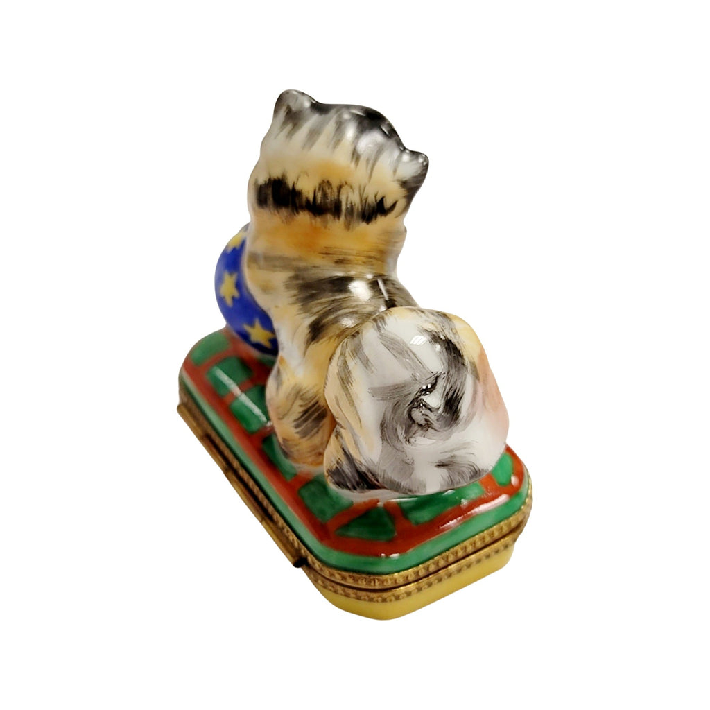 Gift idea for someone who loves France: Cat with Yarn Limoges box