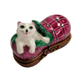 Authentic Cat in Slipper Limoges box, hand-painted in France, from Limoges Boutique