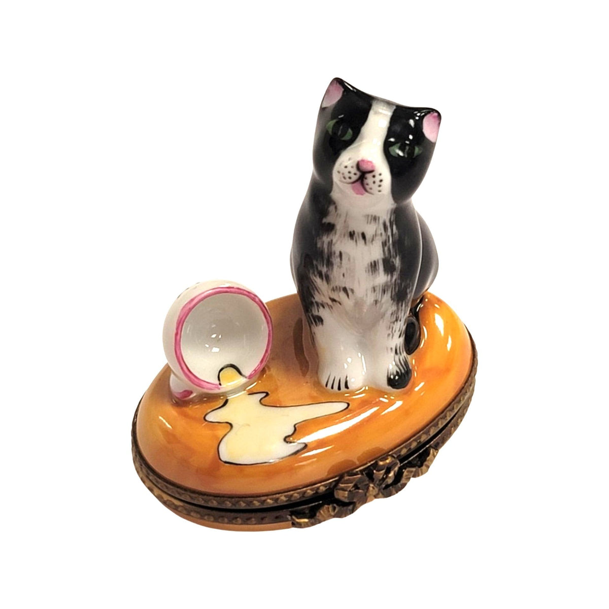 The painter's artistry shows on this Cat Spilt Milk Limoges box