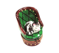 Genuine Cat in Green Chair Limoges box painted by hand in France, from Limoges Boutique