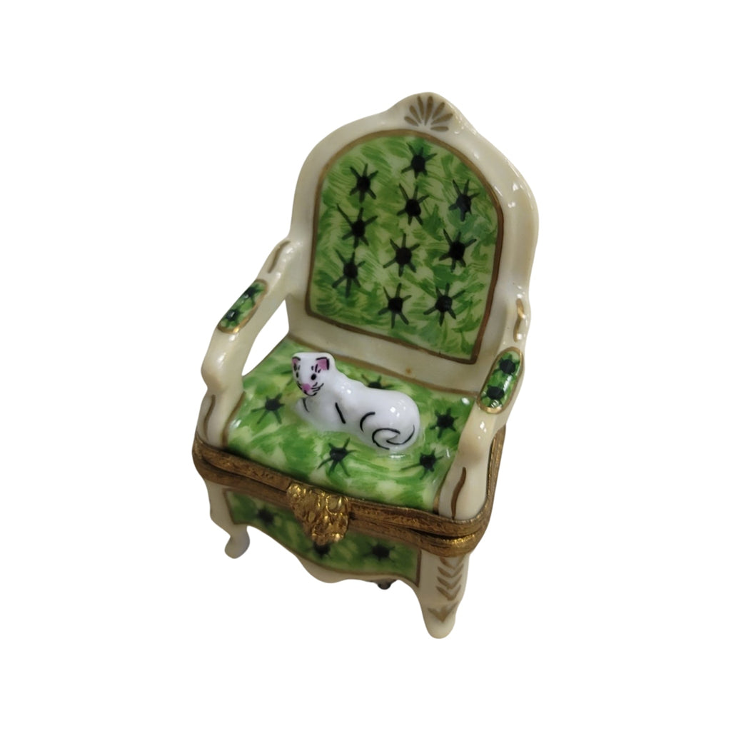 Cat on Green Chair for Cat Lovers, view 6