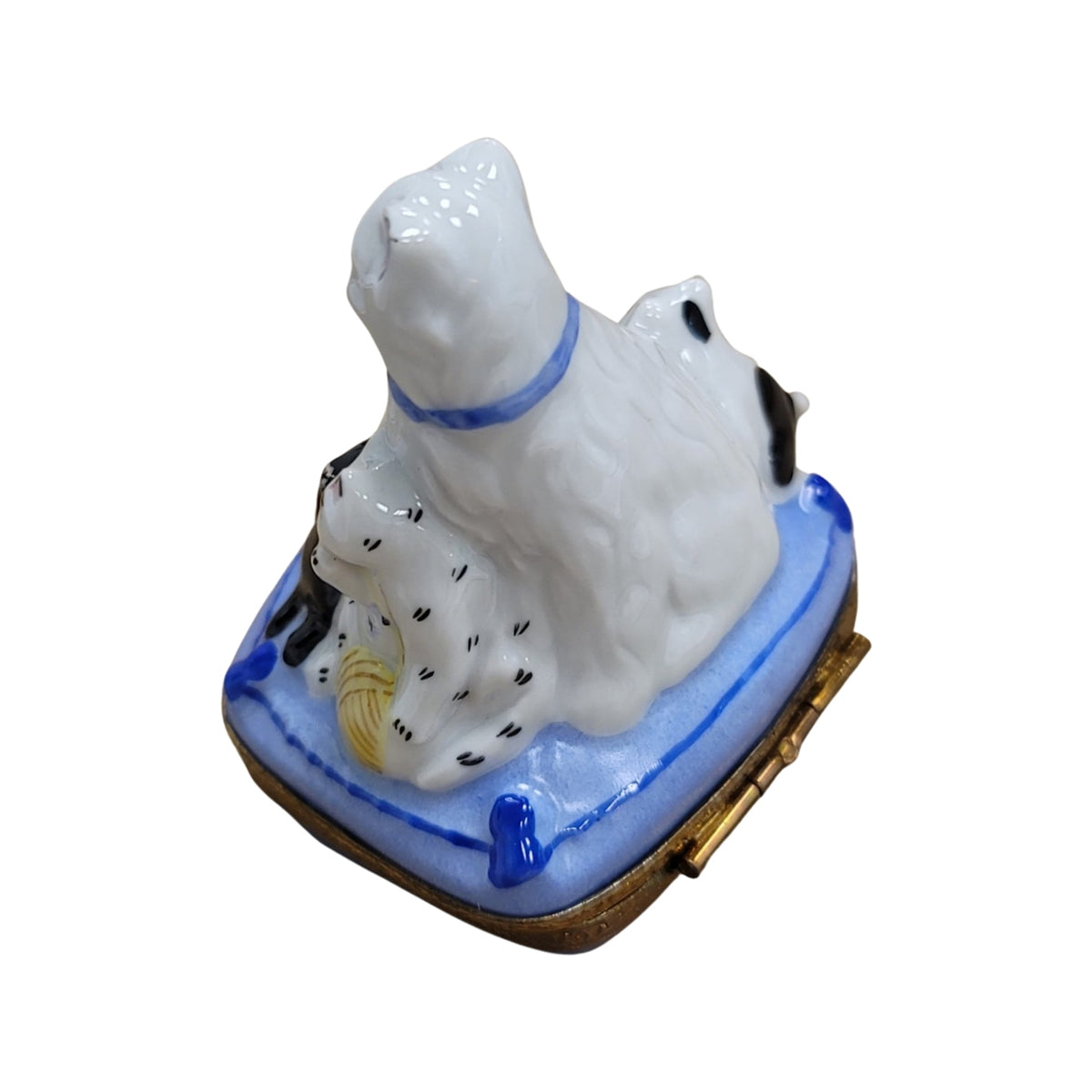 The Cat with Kittens, a Limoges keepsake with true French charm