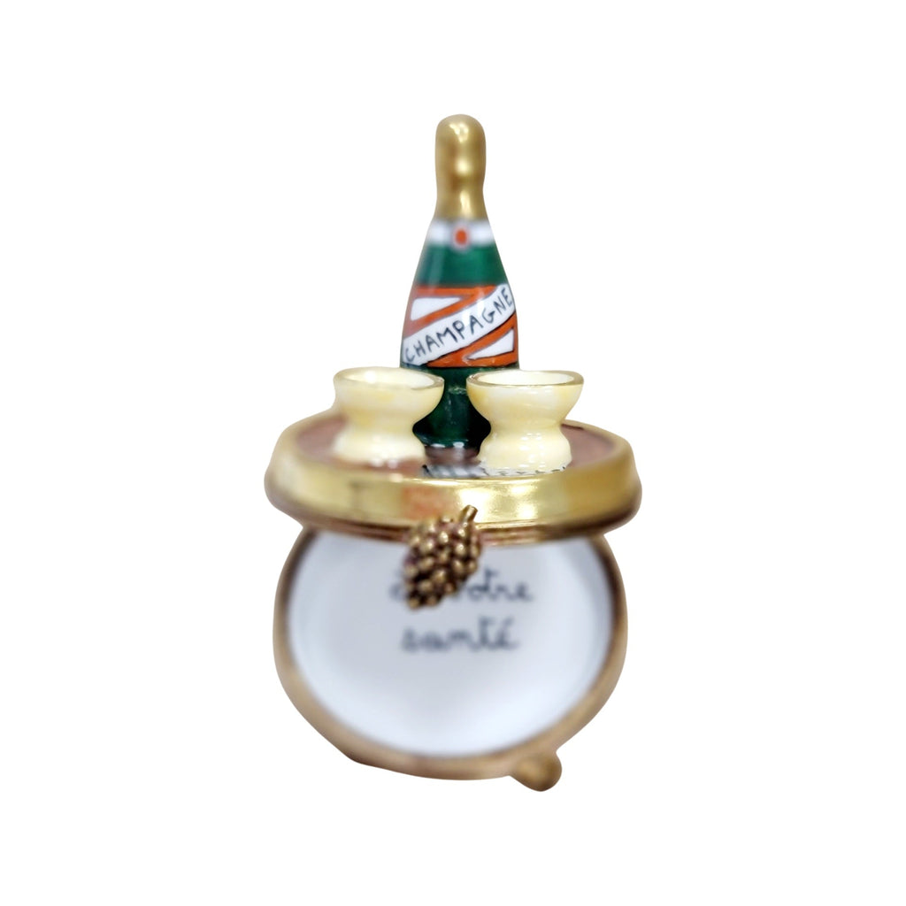Wine on Table Limoges Box Figurine, view 2