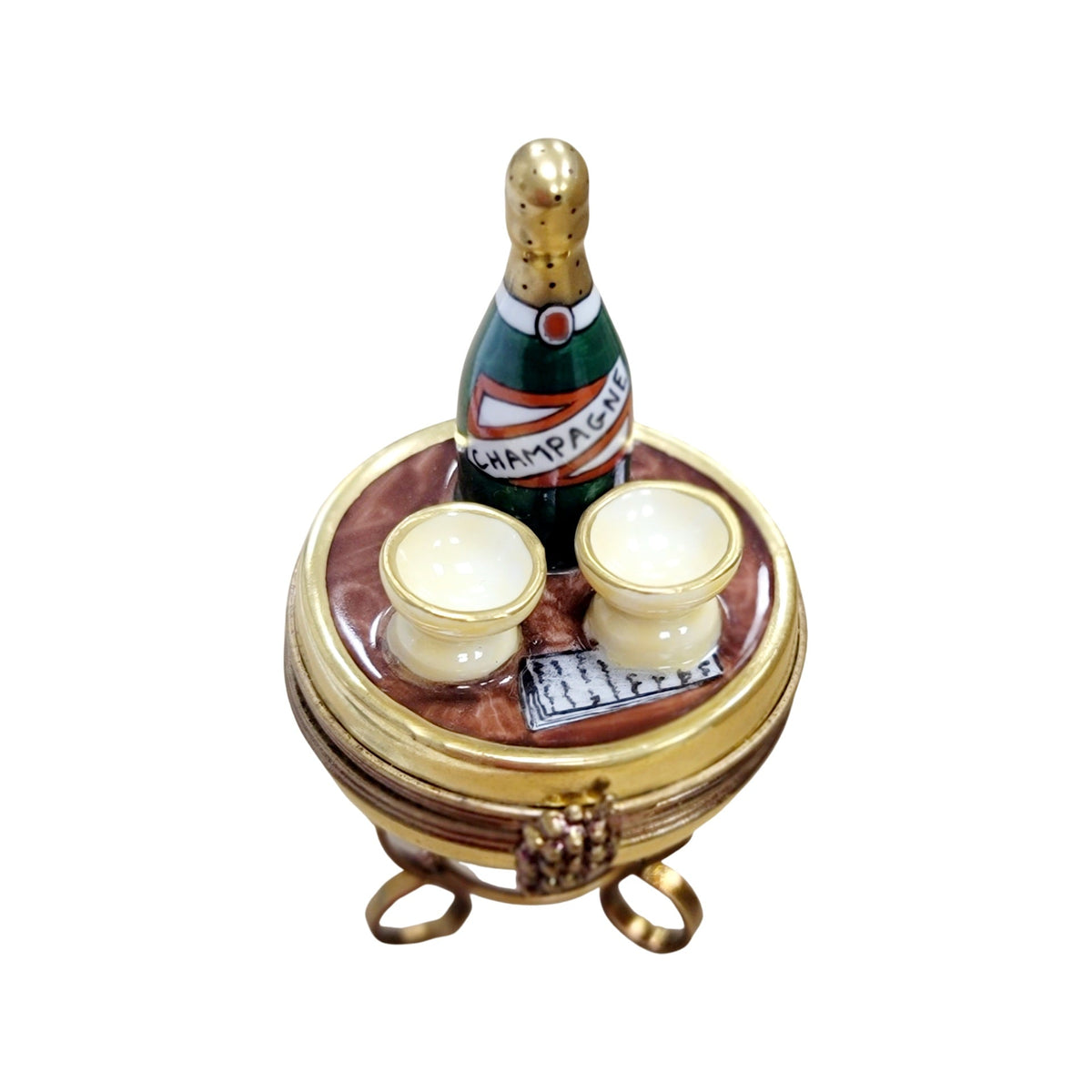 Wine on Table Limoges Box Figurine, a hand-painted Limoges porcelain gift