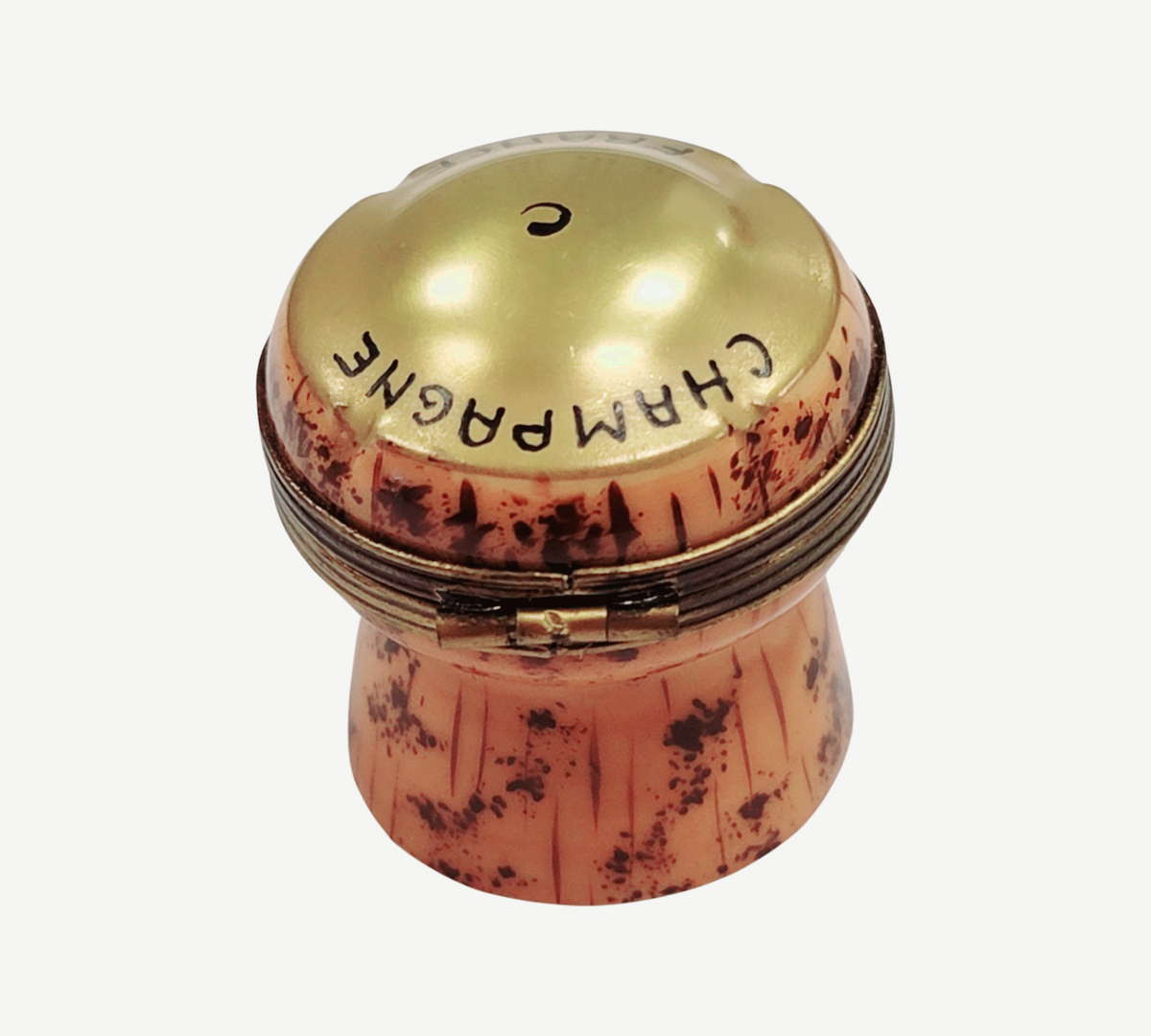 Champagne Cork Limoges Box Figurine, view 3