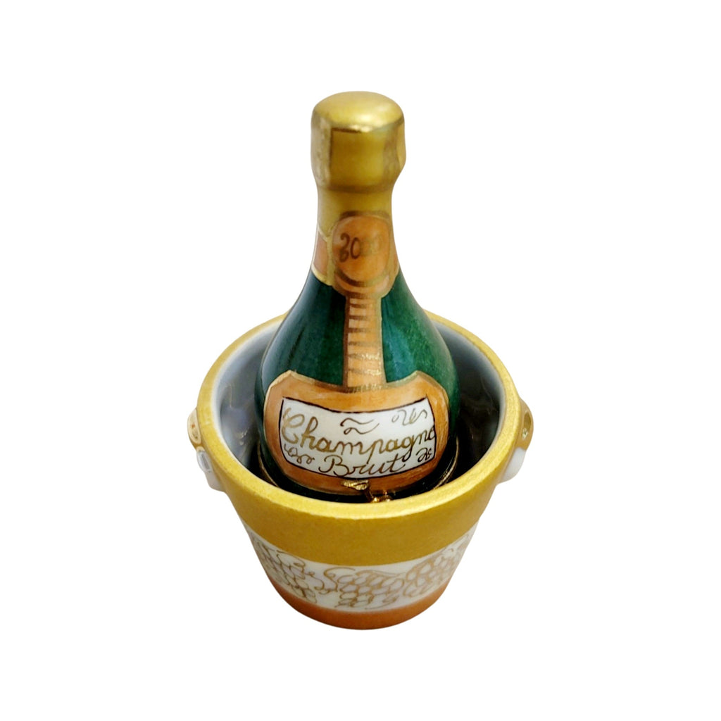 Champagne in Bucket Limoges Box, a hand-painted Limoges porcelain gift