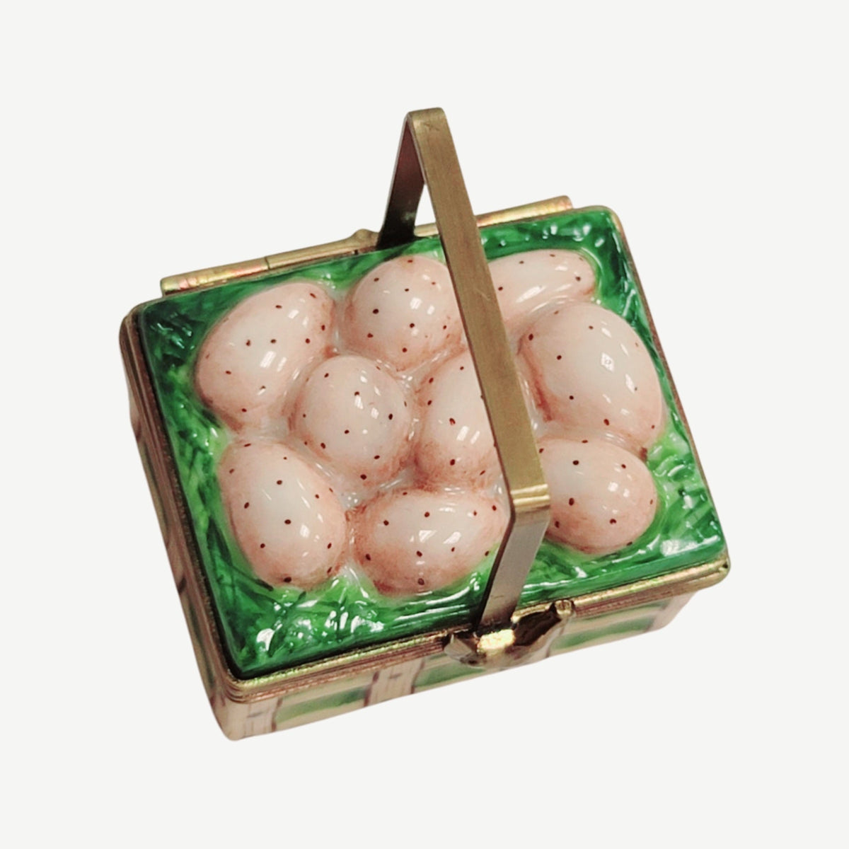 Basket with Eggs Limoges box painted by hand in Limoges, France, a gift to treasure