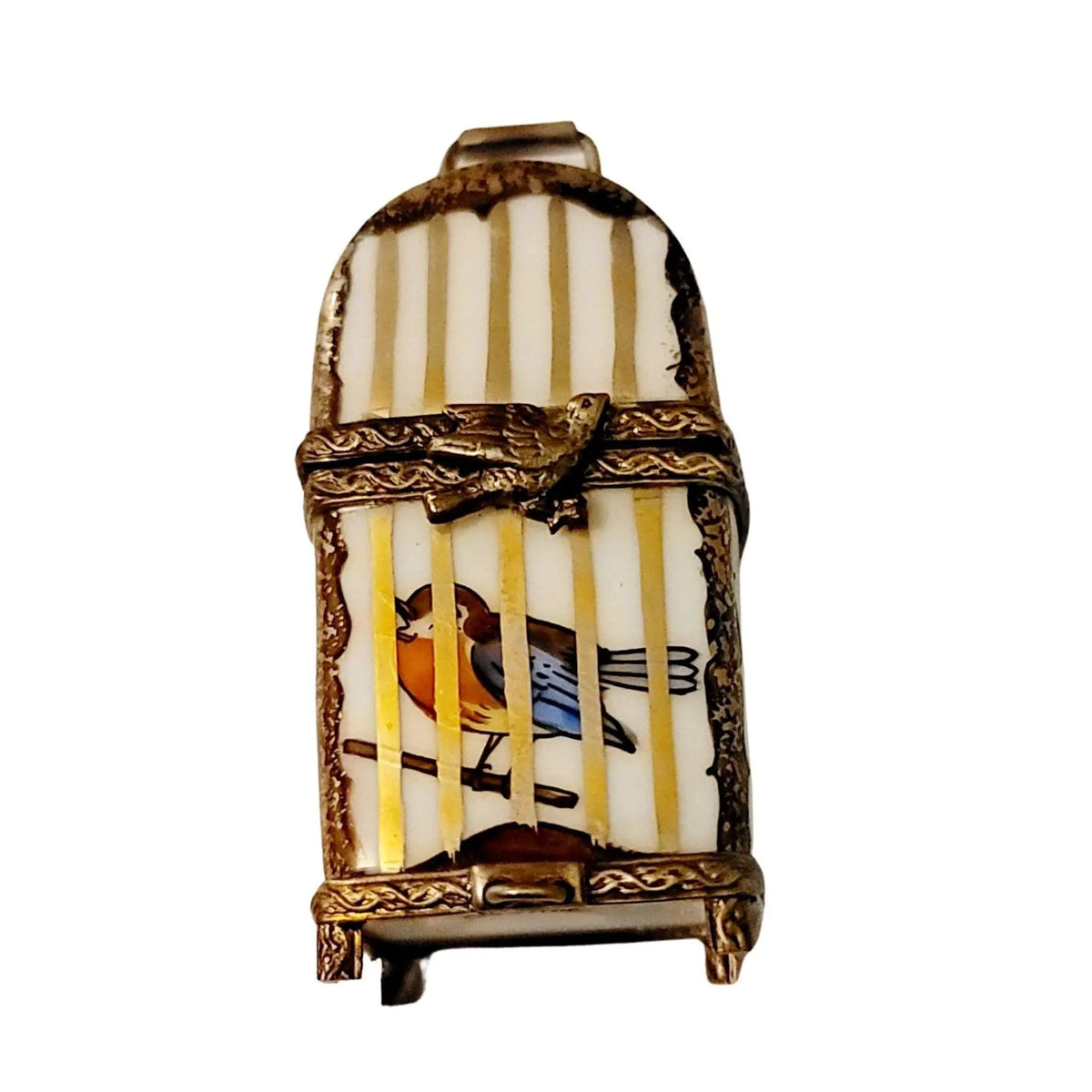 Bird in Cage Limoges Box for Collectors Limoges, a hand-painted Limoges porcelain gift