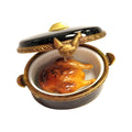 Chicken Turkey Roaster Cooker Limoges Box Figurine, a hand-painted Limoges porcelain gift
