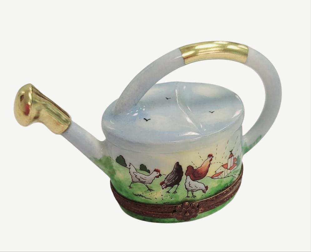 Watering Can with Chickens for Charming Garden Decor, view 5