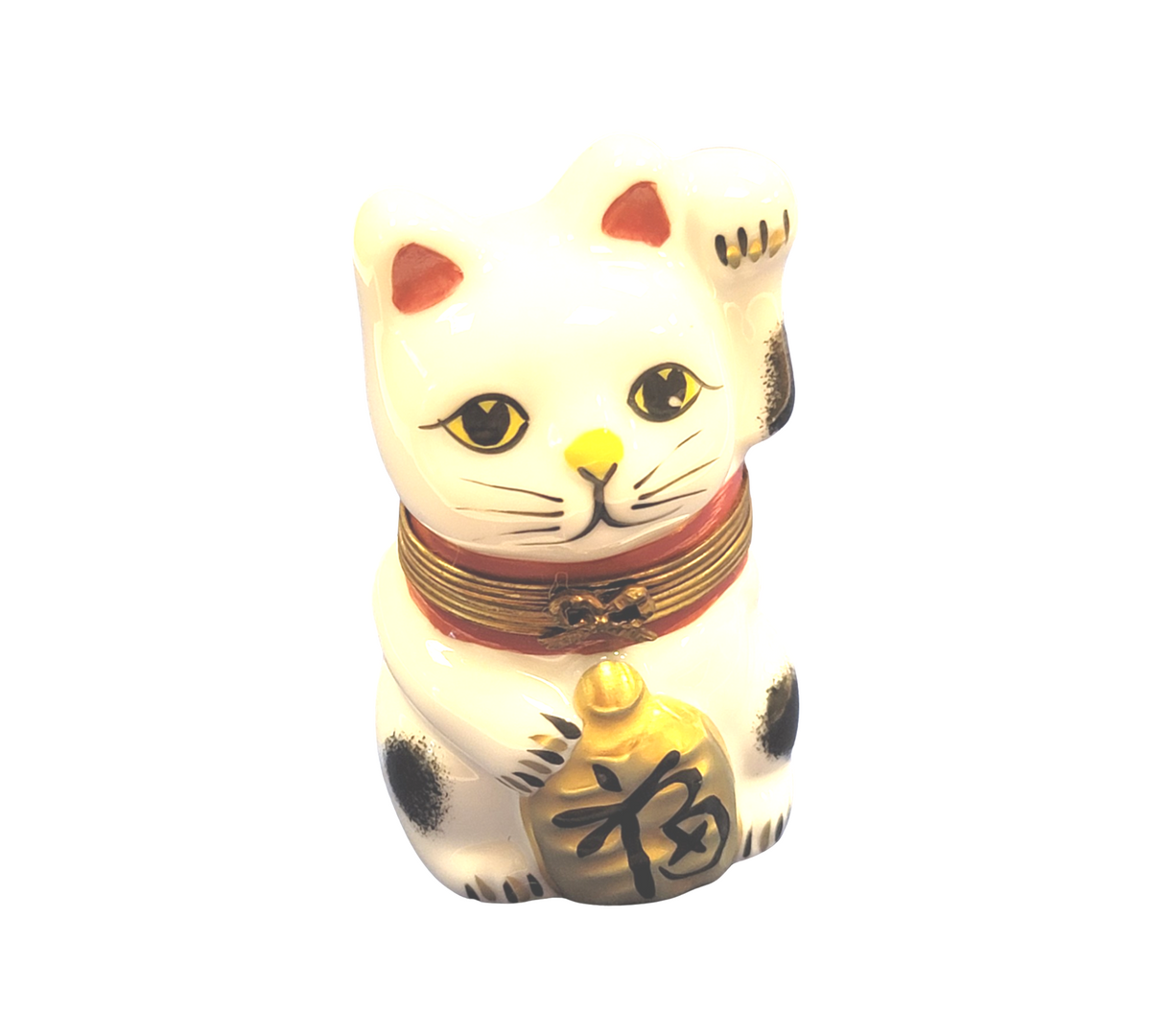 Treasured French collectible: Happy China Cat Limoges box, painted by hand