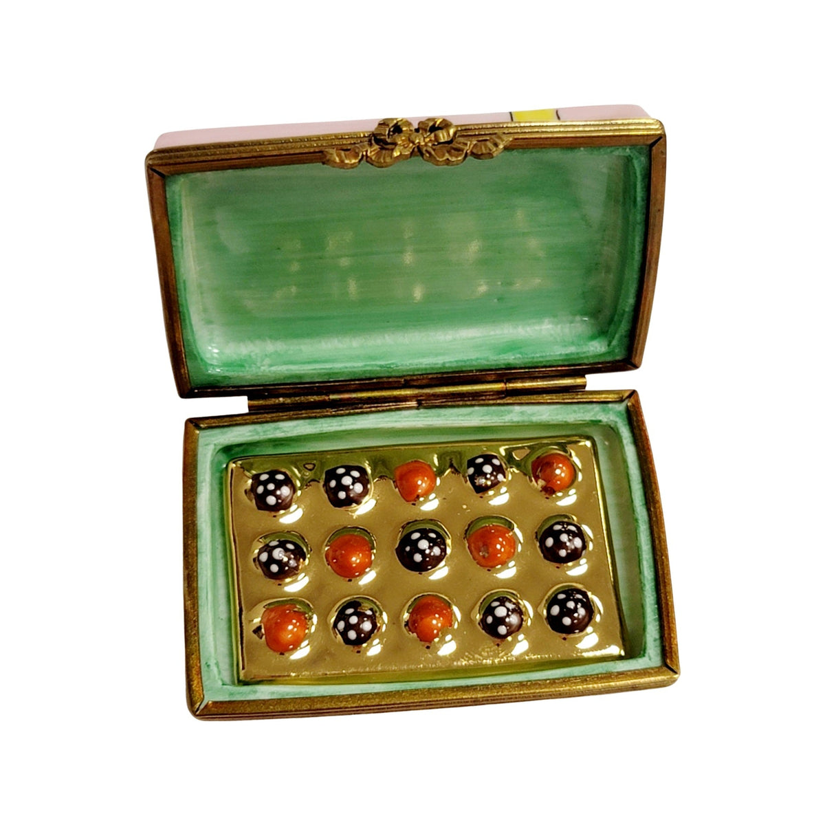 Porcelain Chocolates Cherries Gift Limoges Box, view 2