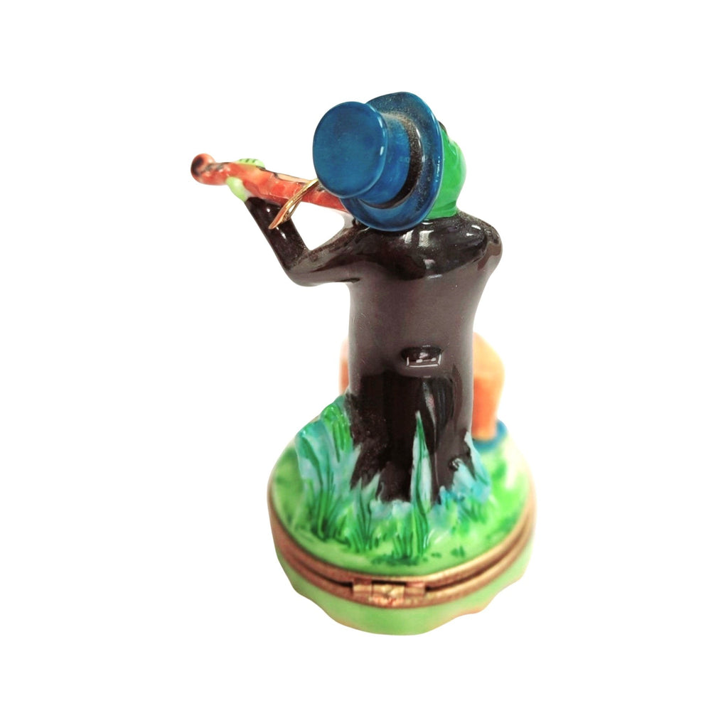 Cricket W Ant Playing Violin Limoges Box Figurine Gift, view 2
