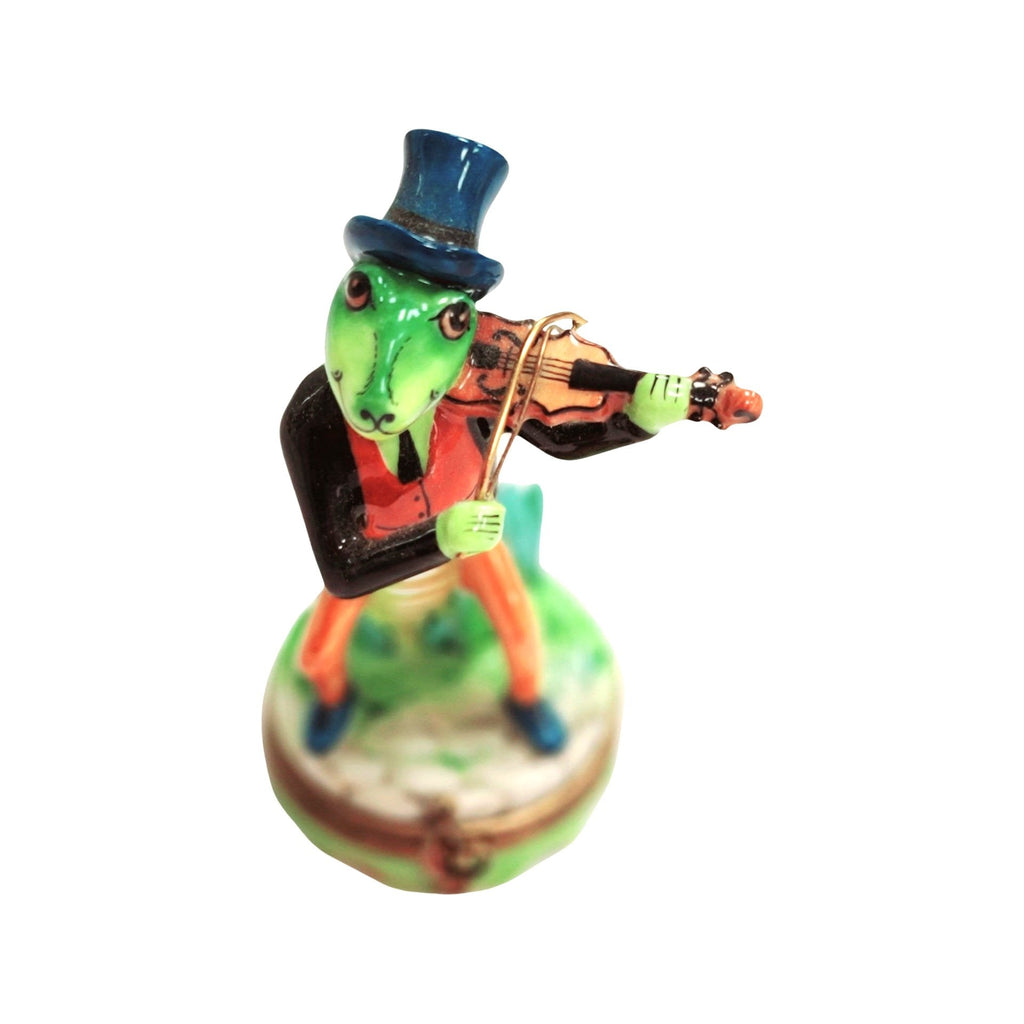 Cricket W Ant Playing Violin Limoges Box Figurine Gift, view 3