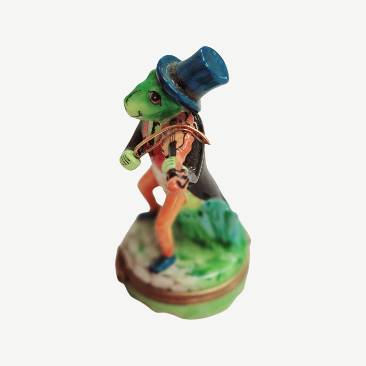Cricket W Ant Playing Violin Limoges Box Figurine Gift, view 5