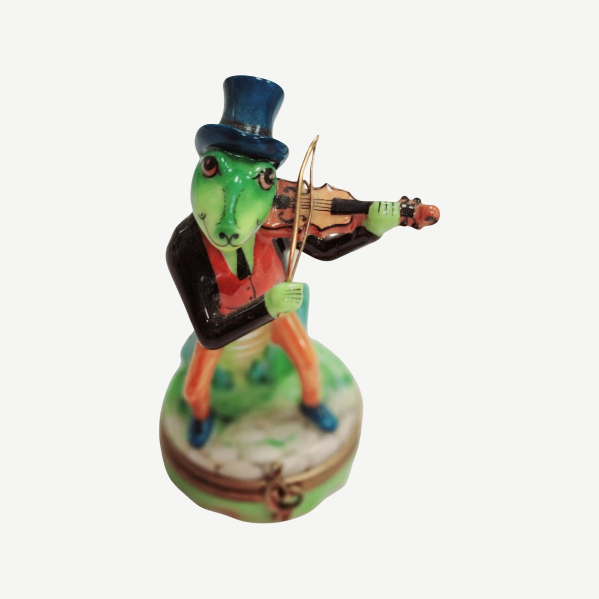 Cricket W Ant Playing Violin Limoges Box Figurine Gift, view 6